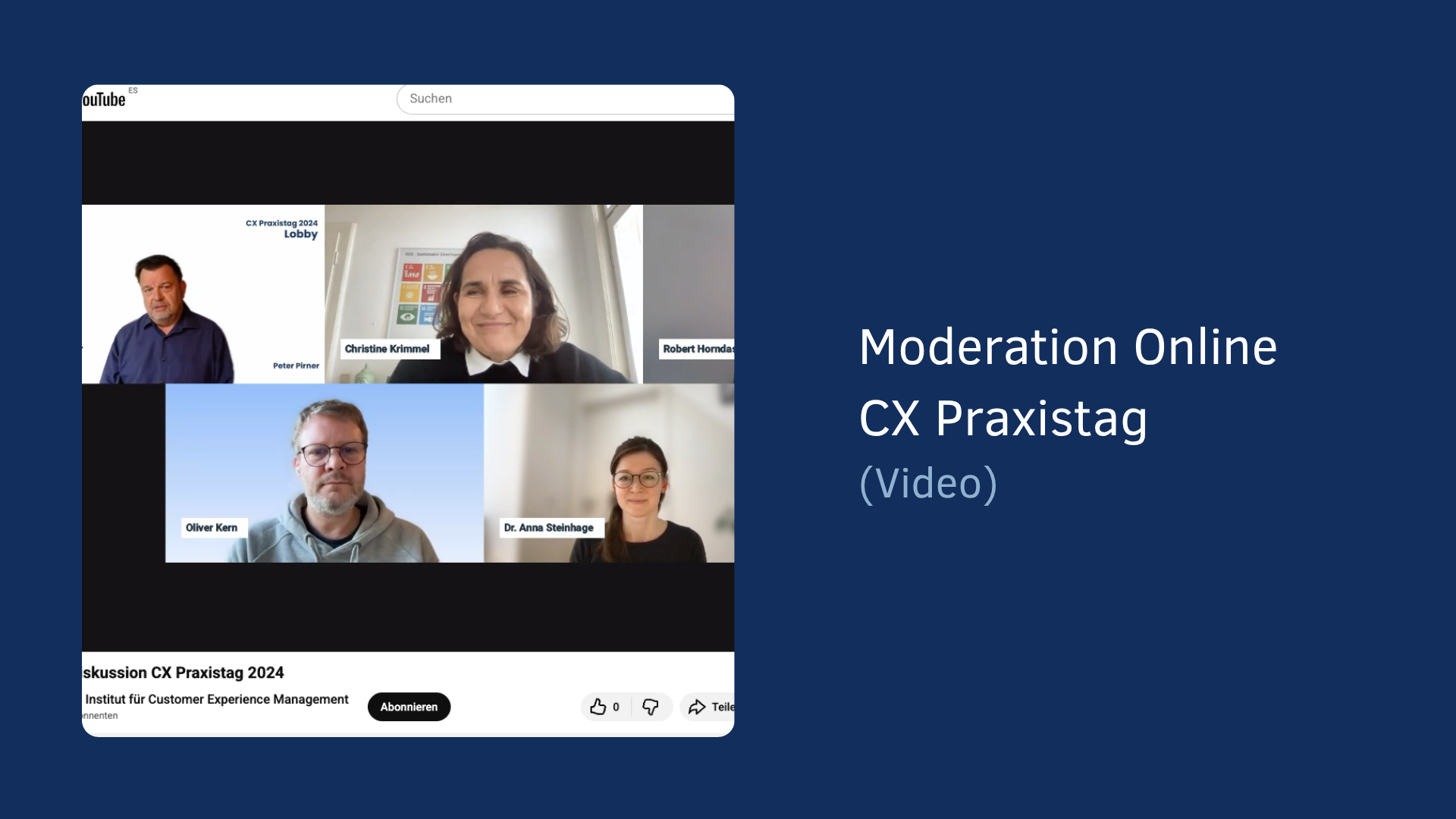 Online Moderation Peter Pirner - CX Praxistag