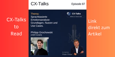 Erfahre von Philipp Grochowski (VIER GmbH), wie KI-basierte Emotionsanalyse in CX, Recruiting & Coaching genutzt wird, um Kommunikation objektiv messbar zu machen.